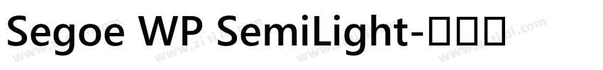 Segoe WP SemiLight字体转换